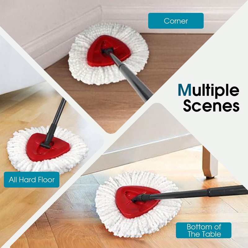 6 Pack Mop Head Replacement Compatible with Oceda Triangle Swivel