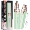 Eyebrow-Facial Hair Remover Women: Portable 2 in 1 Electric Shaver