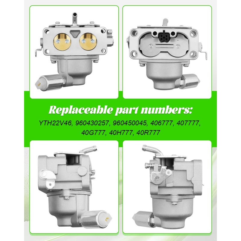 YTH22V46 Carburetor Tune-Up Kits Fit for 46" Husqvarna 960430257 960450045