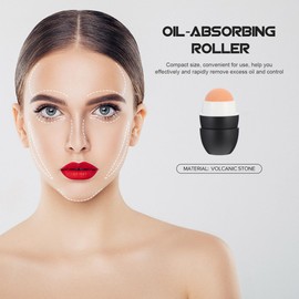 Healeved Volcanic Stone Oil-Absorbing Facial Roller 2In Compact Skin Care Tool for Fast Oil Control and Shine Removal Portable for Home Gym Office