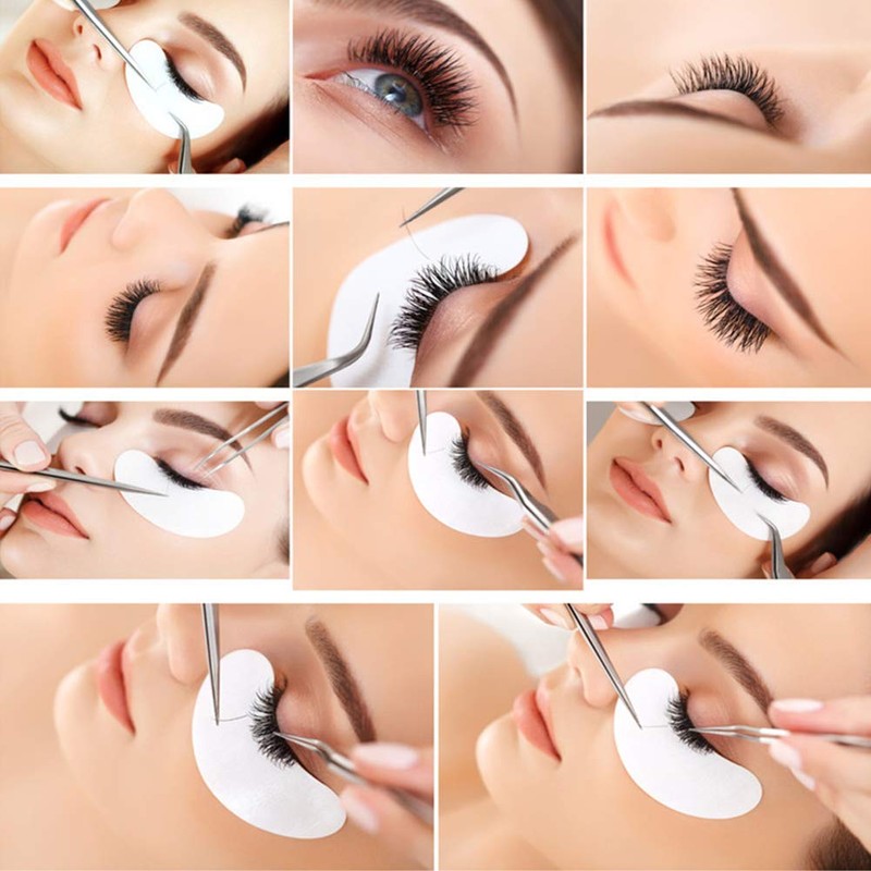 Florica 50 Pairs Eye Pads Eyelash Extension Lint-Free Eye Gel