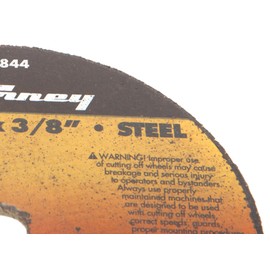 Forney 71844 Cut-Off Wheel with 3/8-Inch Arbor, Metal Type 1, A46T-BF, 4-Inch-by-1/16-Inch