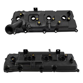 TRQ Engine Valve Cover with Gasket Set LH Driver & RH Passenger Sides for Nissan Armada Titan Pathfinder 5.8L