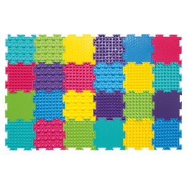Mini Multi-Functional Sensory Mat for Autism 24 pcs Therapy and Play, Featuring Puzzle Tiles and Orthopedic Massage, Module Sensory Mat, Orthopedic Puzzle Mats