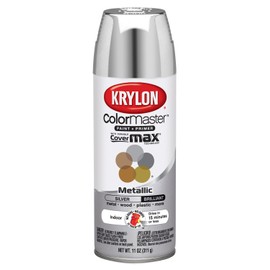 Krylon K05151102 ColorMaster Paint + Primer, Metallic, Silver, 11 oz.