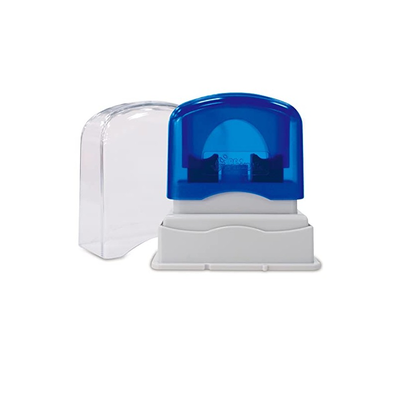 Shiny Scanned Solid Text Pre-Inked Stamp, Red