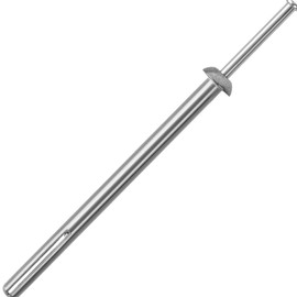meite Hammer Drive Anchors 1/4" x 4" for Industrial Machinery & Heavy-Duty Structures, Extra-Long Concrete Anchors, Zinc-Plated Steel, Ideal for HVAC, Electrical & More (100 Counts)