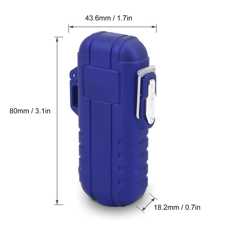 Outdoor Double Arc Electric Lighter Portable Waterproof Flashlight Lighter Charging