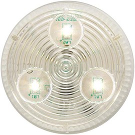 Optronics UCL55CBP Clear 2" Round LED Sealed Utility Light, White