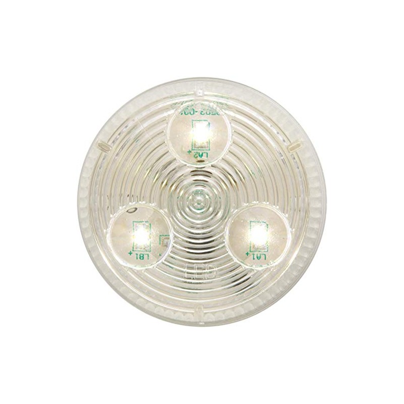Optronics UCL55CBP Clear 2" Round LED Sealed Utility Light, White