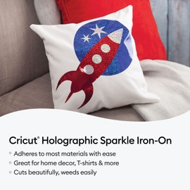 Cricut Holographic Sparkle Iron On | Ultimate | 30.5cm x 30.5cm (12" x 12") | 6 x Heat Transfer Vinyl Sheets (HTV) | For use with all Cricut Cutting Machines (2009646)