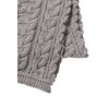 Aran Crafts Irish Cable Knitted Wool Heavyweight Scarf 10"x64" (X4855-SGRY)