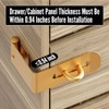 Gemasp Hasp Latch with Lock, 90 Degree Solid 304 Stainless