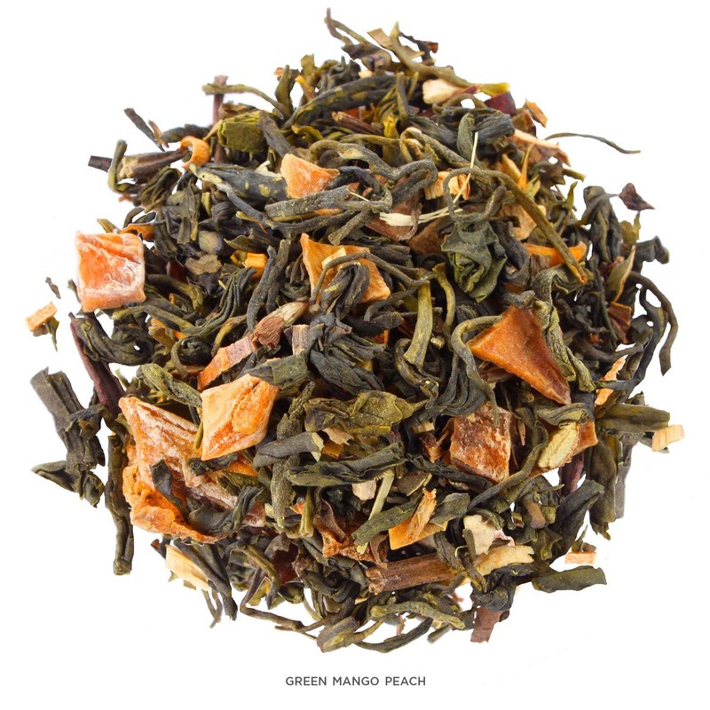 Tea Forte Green Mango Peach Premium Organic Loose Leaf Caffeinated