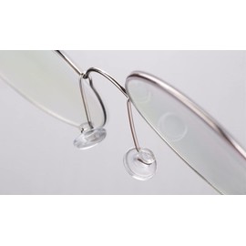 Push-in Eyeglass Nose Pads,BEHLINE 5 Pairs Glasses Nose Piece Replacement for Frame,for Rimless/Frameless Eyewear Frame,Soft Silicone Nose Guards Anti-Slip Nose Bridge Pads 9mm(Round,Clear)