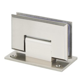 Alise Glass Shower Door Hinge,Hinges for Glass Doors,Heavy Duty Solid SUS304 Stainless Steel 90° Cabinet Hinges,Frameless Shower Doors Hardware Replacement Part,Brushed Nickel (1P)