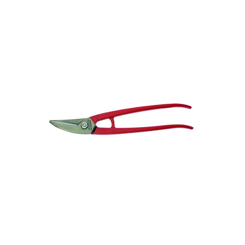 Stubai 267601 Left Curved Tin Snips, Silver/Red, 250 mm