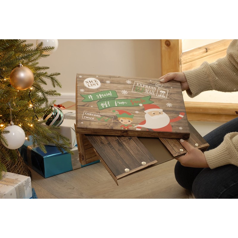 Festive Productions Santa and Elf Medium Gift Box : 36.5