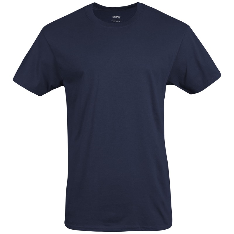 Gildan Men's Crew T-Shirts, Multipack, Style G1100, Navy/Heather Navy/Indigo Blue