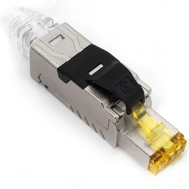 1aTTack.de 5 x CAT 8-5 x network plug RJ45 tool-free RJ45 plug CAT8 shielded metal housing 40Gbit s compatible with Cat5 Cat6 Cat7 5 pieces Cat8 plug Cat8 plug