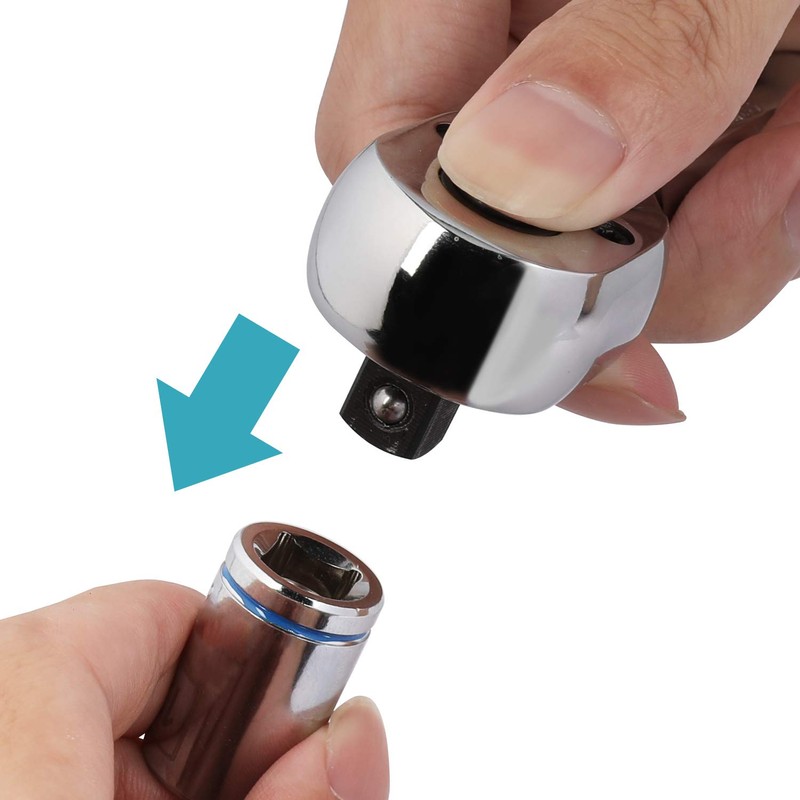 DURATECH 3/8-Inch Drive Ratchet, 90-Tooth Quick-release Ratchet Wrench, Reversible, Chrome