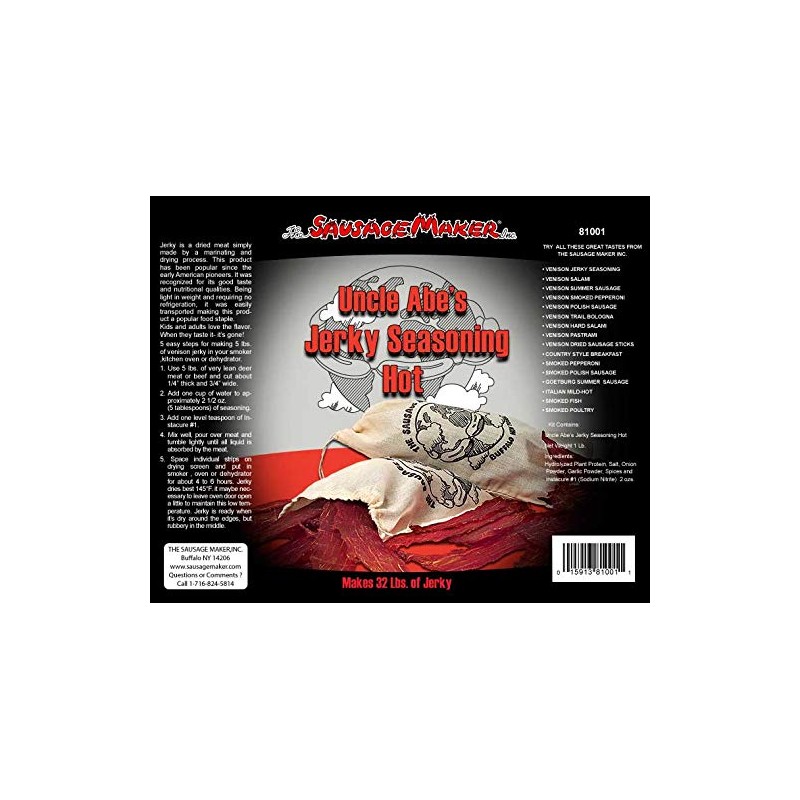 The Sausage Maker - Uncle Abe's Hot Jerky Seasoning Kit,