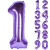 40 Inch Purple number Helium Foil Birthday Party Digit Balloons