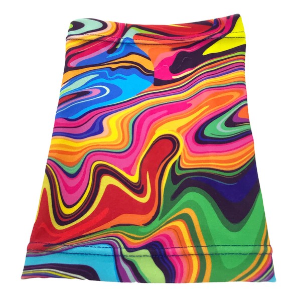 6.5" long approx Short Picc Line Arm SLEEVE Cover for Chemo, Diabetes Freestyle Libre, Lymes Disease (PSYCHEDELIC)
