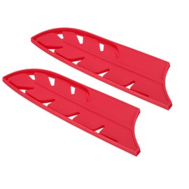 PATIKIL ABS Safety Knife Cover Sleeves for 7" Santoku Knife, Universal Chopping Edge Guard Blade Protector Sheath for Kitchen Bar, Red, 18.2cm L, Pack of 2