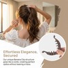 SmallCat 4 Pcs Small Banana Clip, Coffee, White, Khaki and
