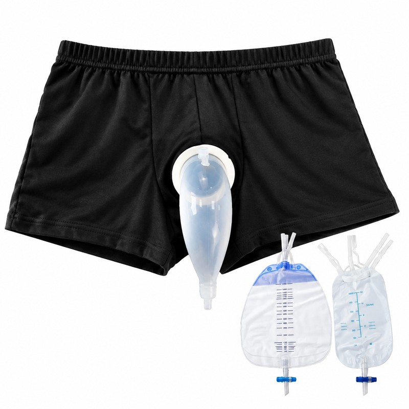 Male External Urine Collector for Bedside & Travel Use –