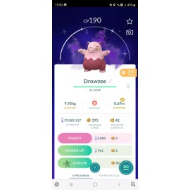 SHINY PURIFIED TEAM ROCKET DROWZEE!!!- PKMN GO!!! - NON REGISTERED!!!