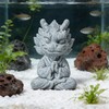 Meditating Dragon Statue Sandstone Dragon Sculpture Wealth Success Good Lucky