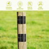 Pangda 12 Pcs Black Electric Fence Insulator Wood Post Electric