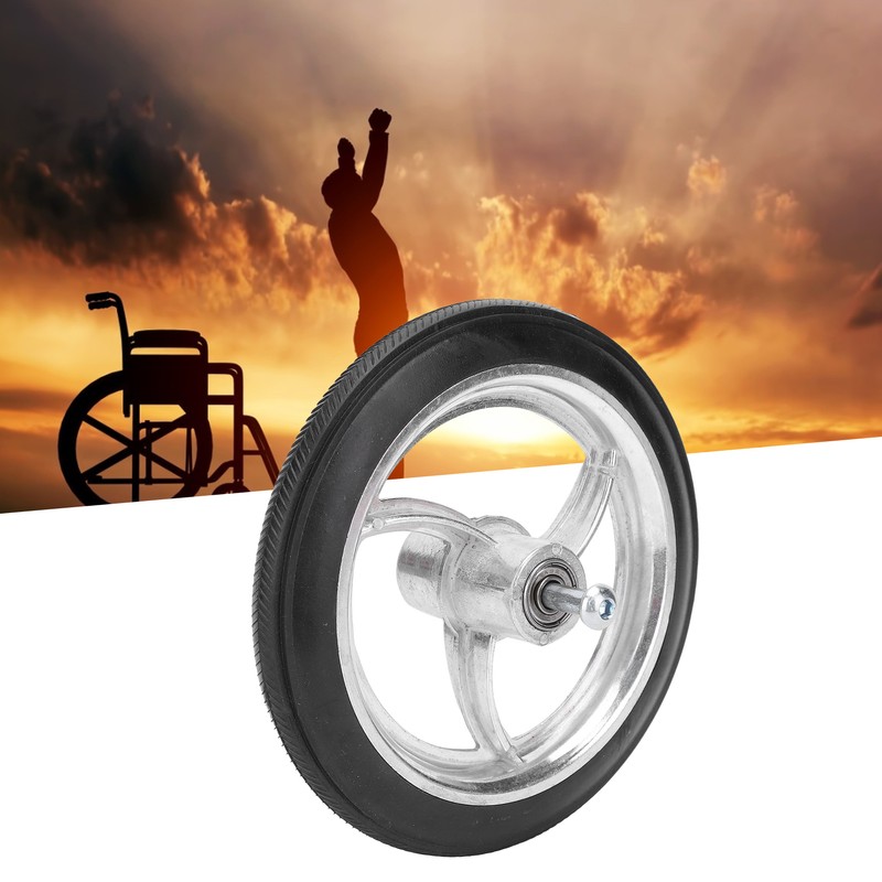 7in Disabled Front Wheel Aluminum Alloy Non Slip Polyurethane Tire
