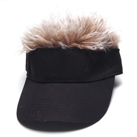 Goods Land 2-Color Wig Sun Visor Stylish Men's Women's Golf Fishing GD-WIGVISR, Braun, Free size