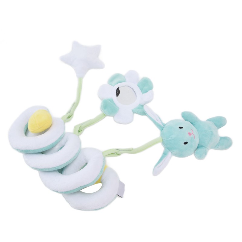 Baby Plush Animal Stroller Toys Spiral Activity Hanging Toys Ringing