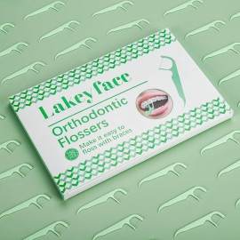 Lakeyface 150 Count Orthodontic Flossers for Braces with Floss Dispenser, Braces Flossers