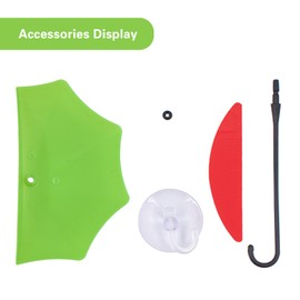 SnowTing 6 PCS Frog Habitat Platform with Suction Cup, Multiple Colors Cute Plastic Umbrella Wall-Mounted Tank Decoration Tree Frog Terrarium Accessories for African Dwarf Frog, Toad