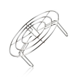 Lotsdonxia Round Air Fryer Rack - Stainless Steel Multi-Purpose Cooking Rack for Steaming, Baking & Cooling (15cm)