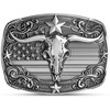 Superkred Western Cowboy Belt Buckle - Texas Longhorn Belt Buckle