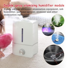 ZORZA 1Pcs Atomization Plate DIY Dual Spray Switch Control Atomization Disc Module 5V 2-3W Microporous Atomizer Board for Multipurpose USB Ultrasonic Humidifier Module