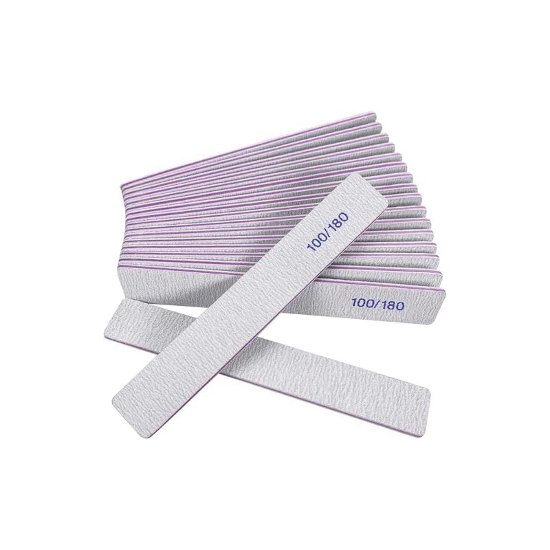 Limas de Bloque de Uñas Lavables, 25 Pcs Limas de