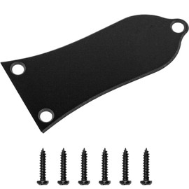 5Pcs Yootones 3 Holes Electric Guitar Truss Rod Cover Plate with Screws Compatible with Electric Guitar Les Paul Epiphone (Black)