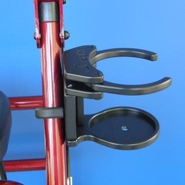 Adjustable Foldaway Drink Holder for Rolling Walker