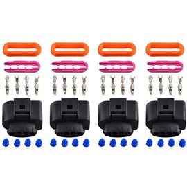 CENPEK 4 x Ignition Coil Wiring Harness Connector Upgrade Kit for A4 08-16 A6 11-16 A8 10-13 Golf 12-16 Sharan 11-16 Tourna Transporter 2016 Passta Polo 13-16