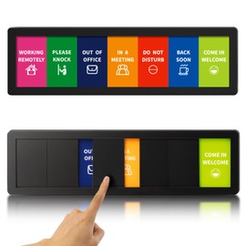 Office Door Signs,7 Options-Do Not Disturb, Out of Office, In a Meeting, Working Remotely,Please Knock, Back Soon, Come in Welcome Privacy Door Signs Available and Away for Conference Room & Meeting