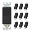 AIDA Matte Black Single Pole Decorator Light Switch, 15Amp, 120/277V,