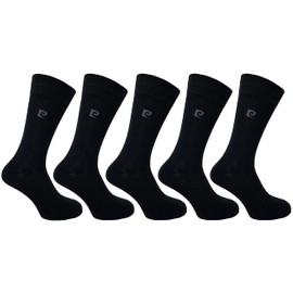 Pierre Cardin Men's plain Socks | 5 Pairs | U.K. Size 7-11 | Men's work socks, Plain Grey Men's socks, Socks for Men, Eco-friendly Socks (5pk Black)