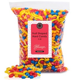 Fruit Shaped Hard Candy - 3 Pounds Bulk - Kids Candies Nostalgic - Gumball Machine Refills Candy Bar - 2000 Pieces